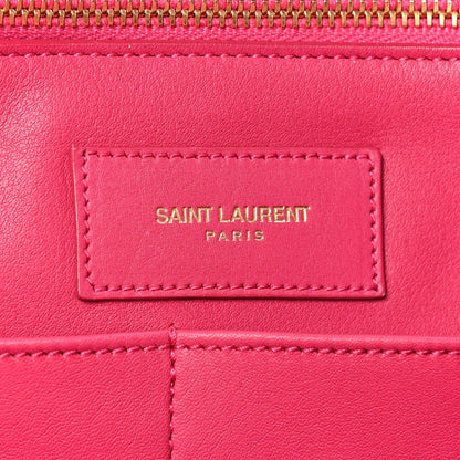 Calfskin Large Classic Y Cabas Fuchsia