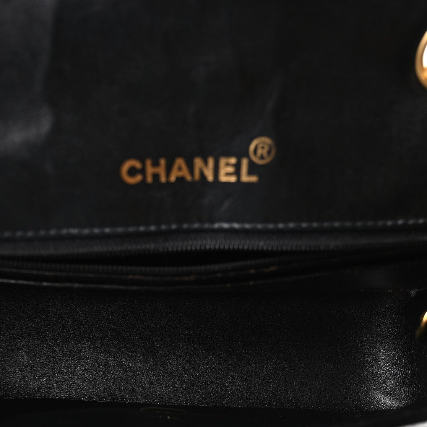 Patent Quilted Small Diana Flap Black