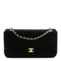 Suede Calfskin Small Souplissimo Maxi Flap Black