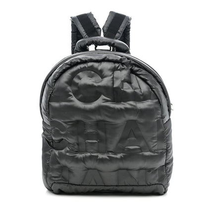 Nylon Embossed Small Doudoune Backpack Grey
