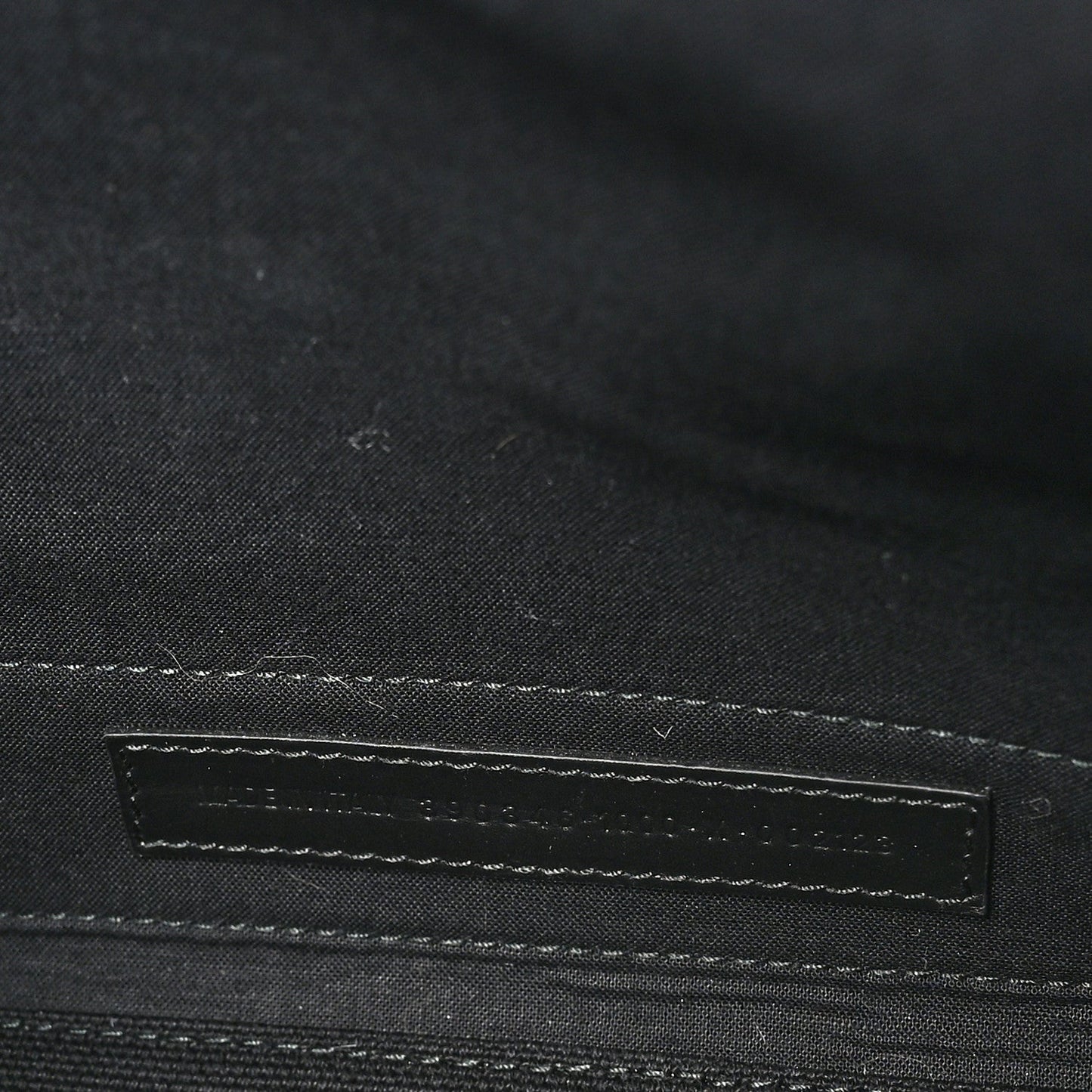 Cotton Canvas Calfskin Logo Print Navy Cabas XS Black White