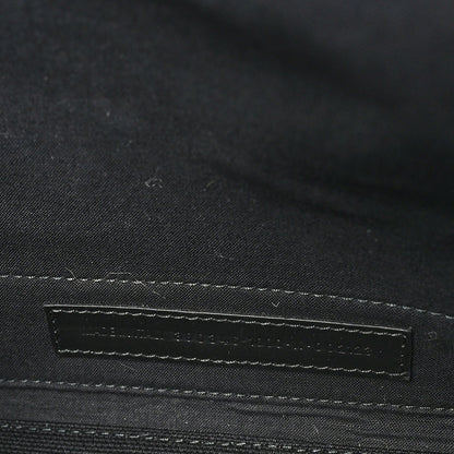 Cotton Canvas Calfskin Logo Print Navy Cabas XS Black White