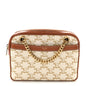 Calfskin Triomphe Canvas Small Patapans White