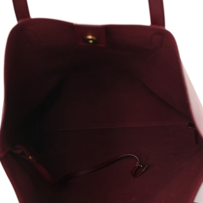 Calfskin Medium Shopping Tote Bordeaux