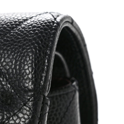 Caviar Quilted Maxi Double Flap Black