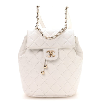 Caviar Quilted Mini Urban Spirit Backpack White