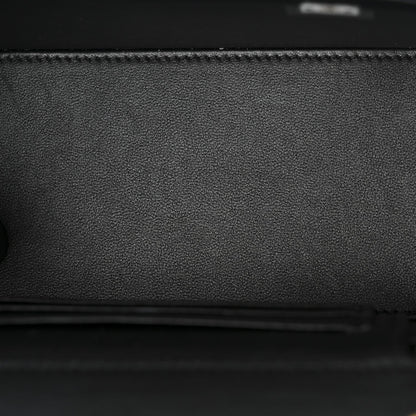 Lambskin Quilted Small Pillow Crush Vanity Case With Chain Black