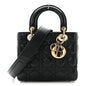 Lambskin Cannage Small My ABCDior Lady Dior Black