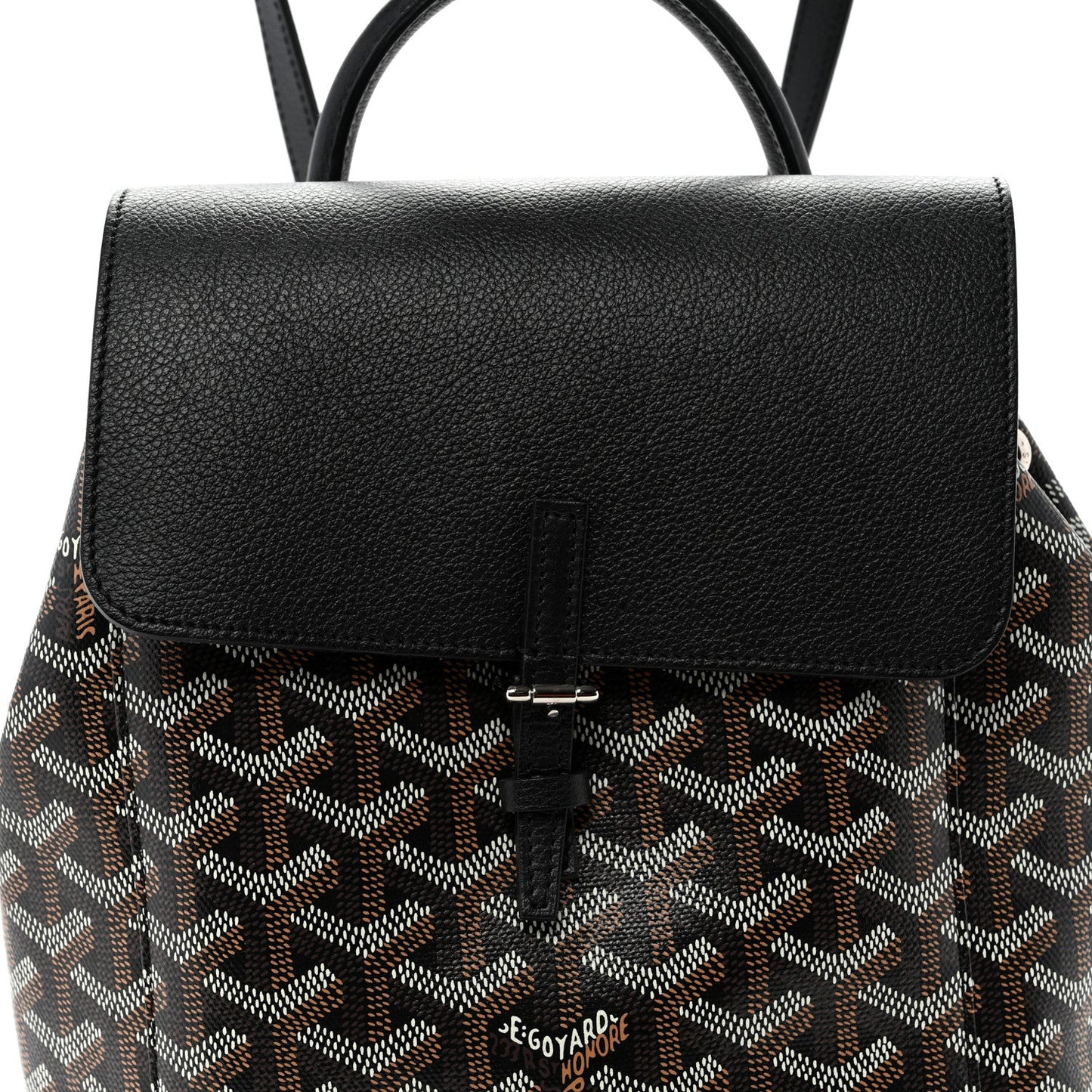 Goyardine Calfskin Mini Alpin Backpack Black