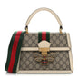 GG Supreme Monogram Small Queen Margaret Top Handle Bag White