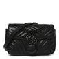 Calfskin Matelasse Monochrome Mini GG Marmont Shoulder Bag Black