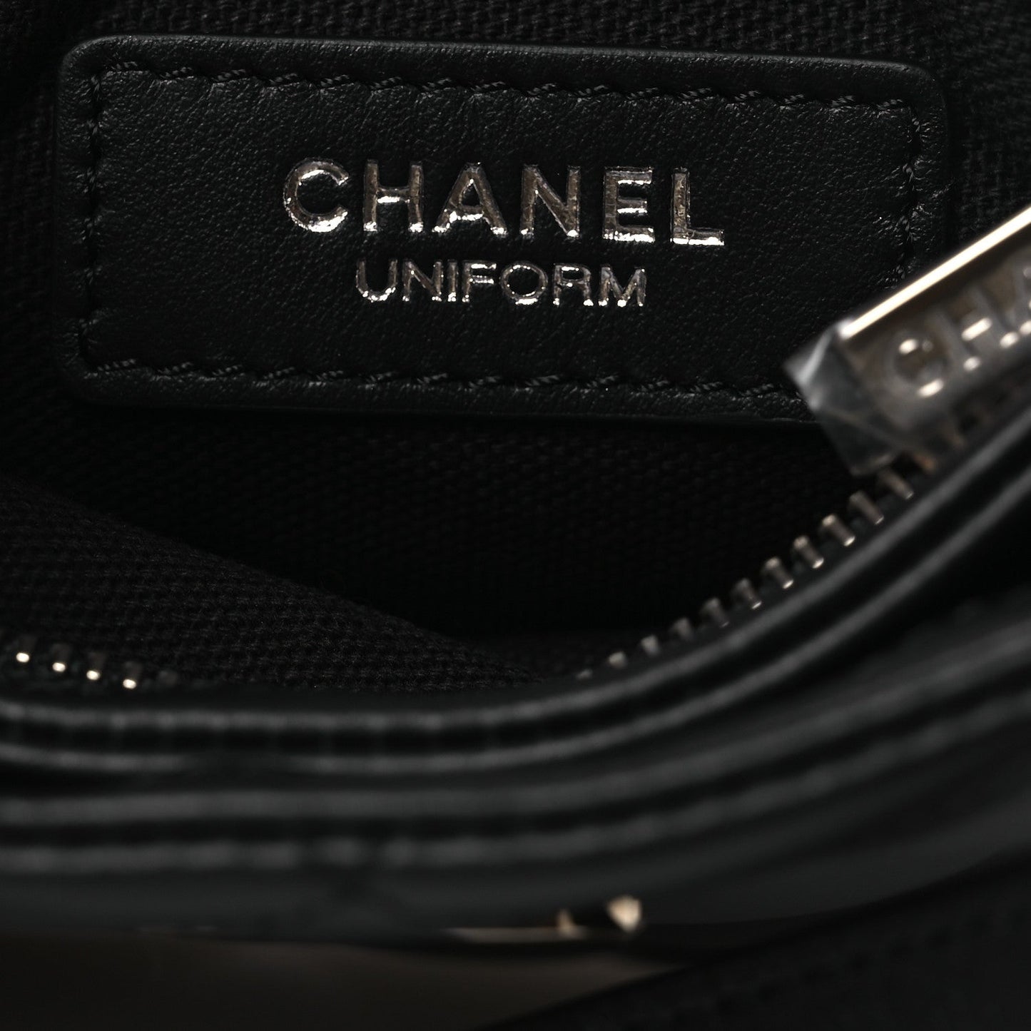 Lambskin Quilted Uniform Crossbody Bag Black