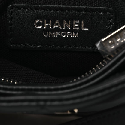 Lambskin Quilted Uniform Crossbody Bag Black