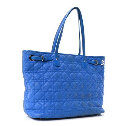 Coated Canvas Cannage Large Panarea Tote Blue