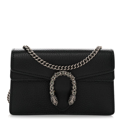 Calfskin Super Mini Dionysus Shoulder Bag Black