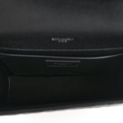 Grain De Poudre Textured Mixed Matelasse Triquilt Medium Monogram Satchel Black