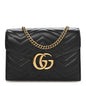 Calfskin Matelasse GG Marmont Chain Wallet Black