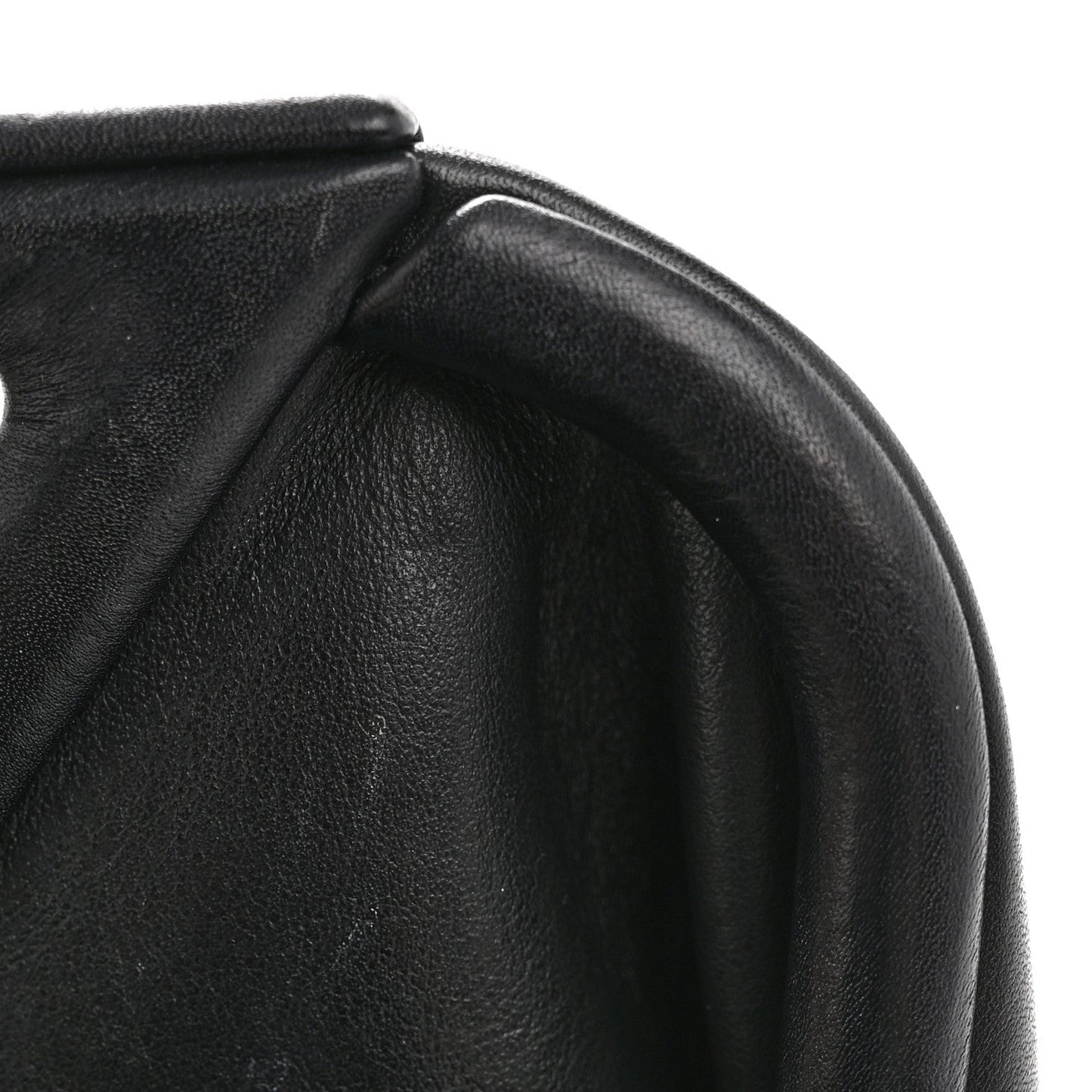 Calfskin Small The Point Triangle Bag Black