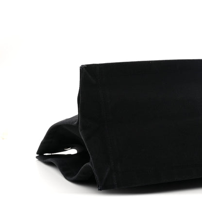 Linen Calfskin Rive Gauche Tote Black