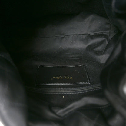 Calfskin Quilted Small Maxi Hobo Black
