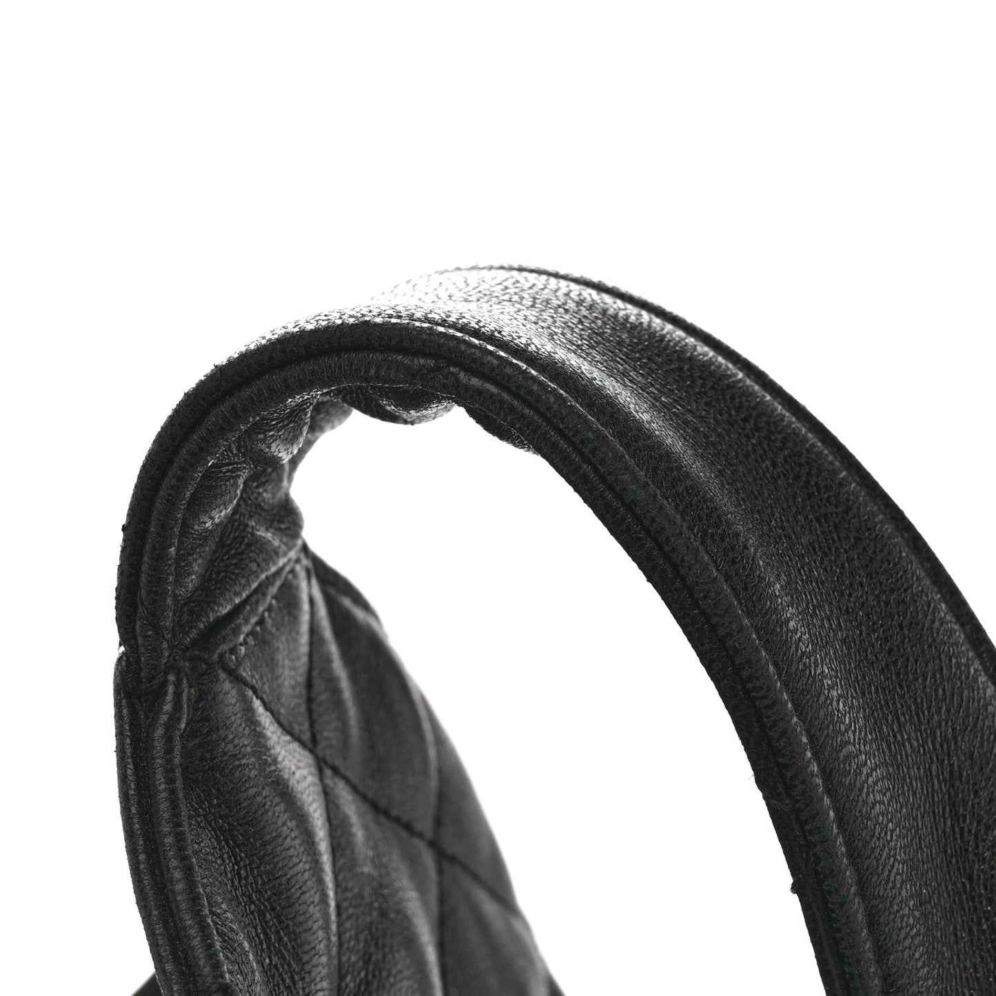 Lambskin Quilted Maxi Icare Shopping Tote Black