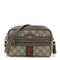 GG Supreme Monogram Web Mini Ophidia Shoulder Bag Brown