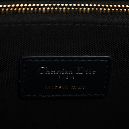 Oblique Calfskin Small Book Tote With Strap Blue Multicolor