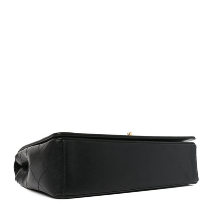 Sheepskin Quilted Vintage Mademoiselle Flap Black