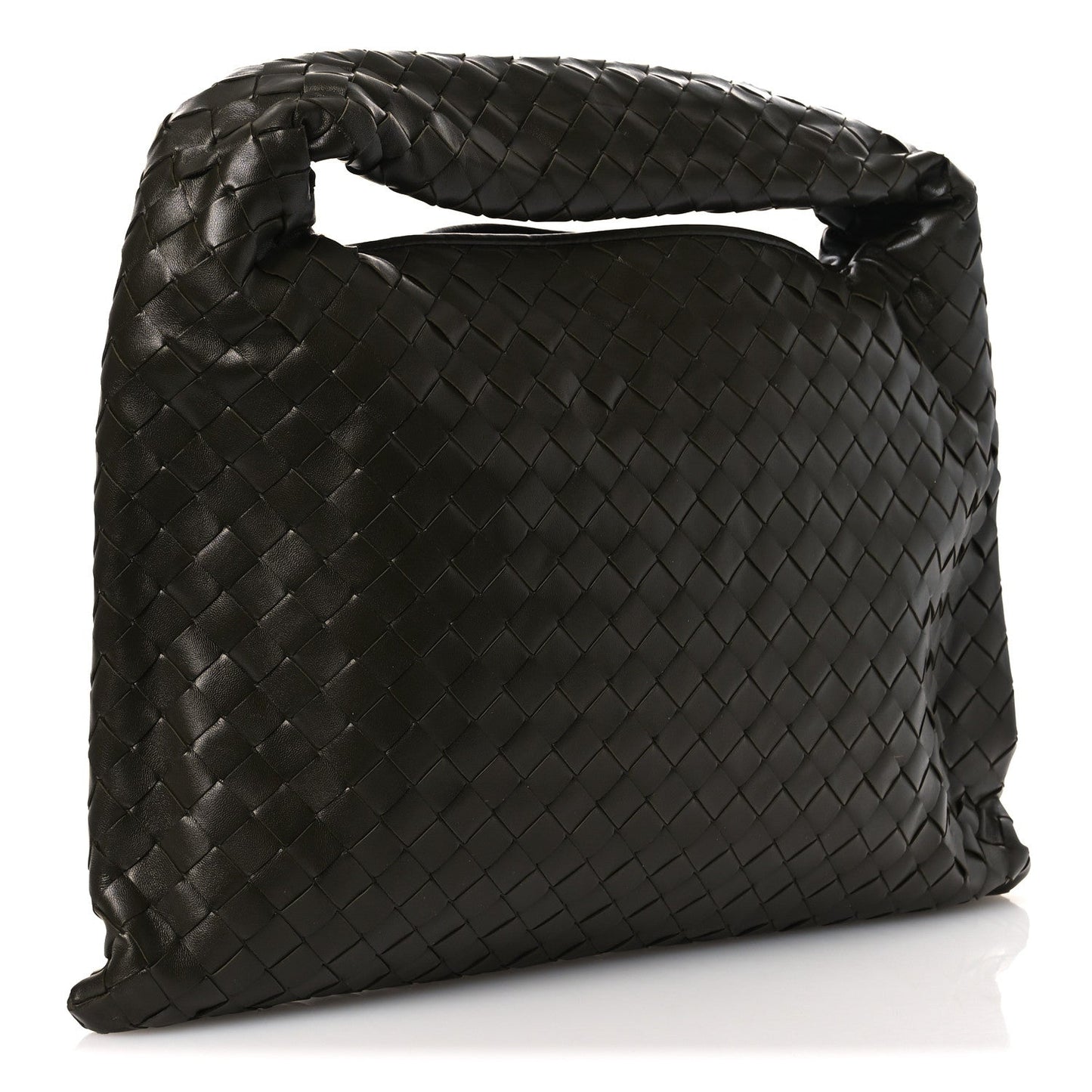 Calfskin Intrecciato Small Hop Kaki