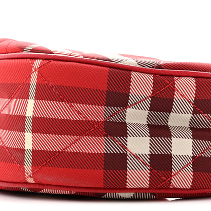 Nylon Horseshoe Crossbody Bag Crayon Red
