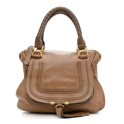 Calfskin Medium Marcie Satchel Nut