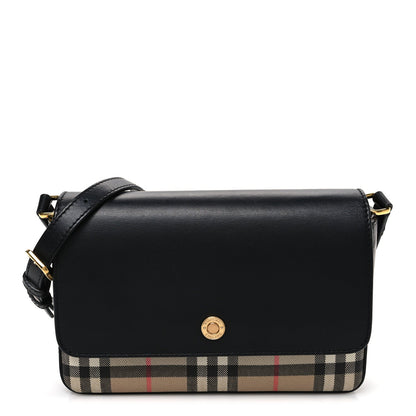 Calfskin Mini Vintage Check Note Bag Black