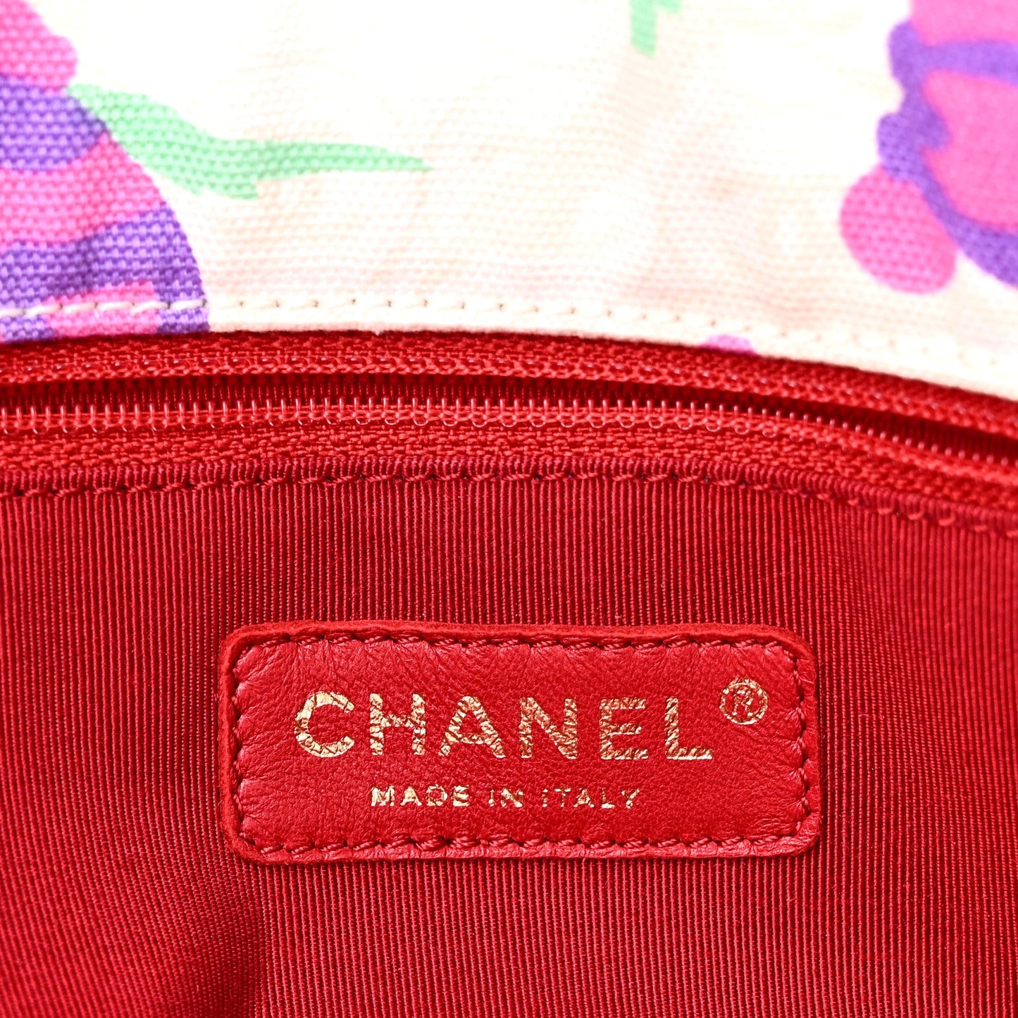 Canvas Floral Print Tote Multicolor