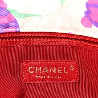Canvas Floral Print Tote Multicolor