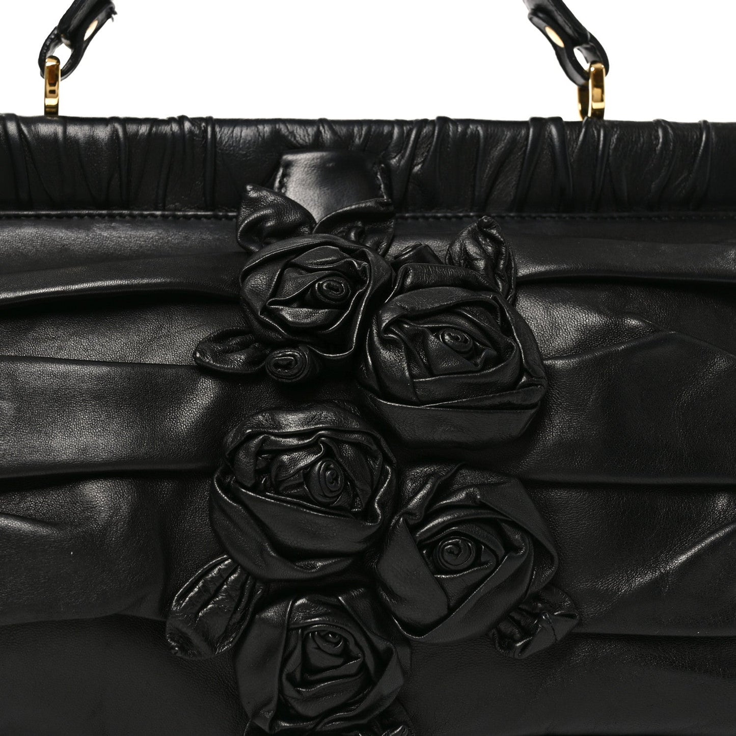 Nappa Jardin Rose Framed Duffel Black