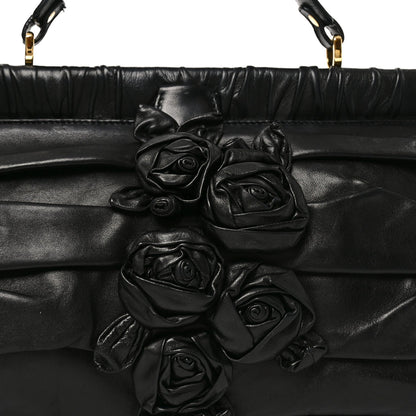 Nappa Jardin Rose Framed Duffel Black