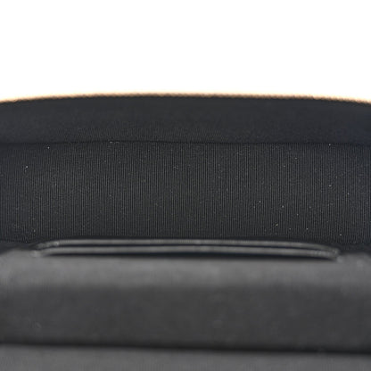 Suede Calfskin Shiny Lambskin Quilted Top Handle Slim Vanity Case With Chain Grey Black