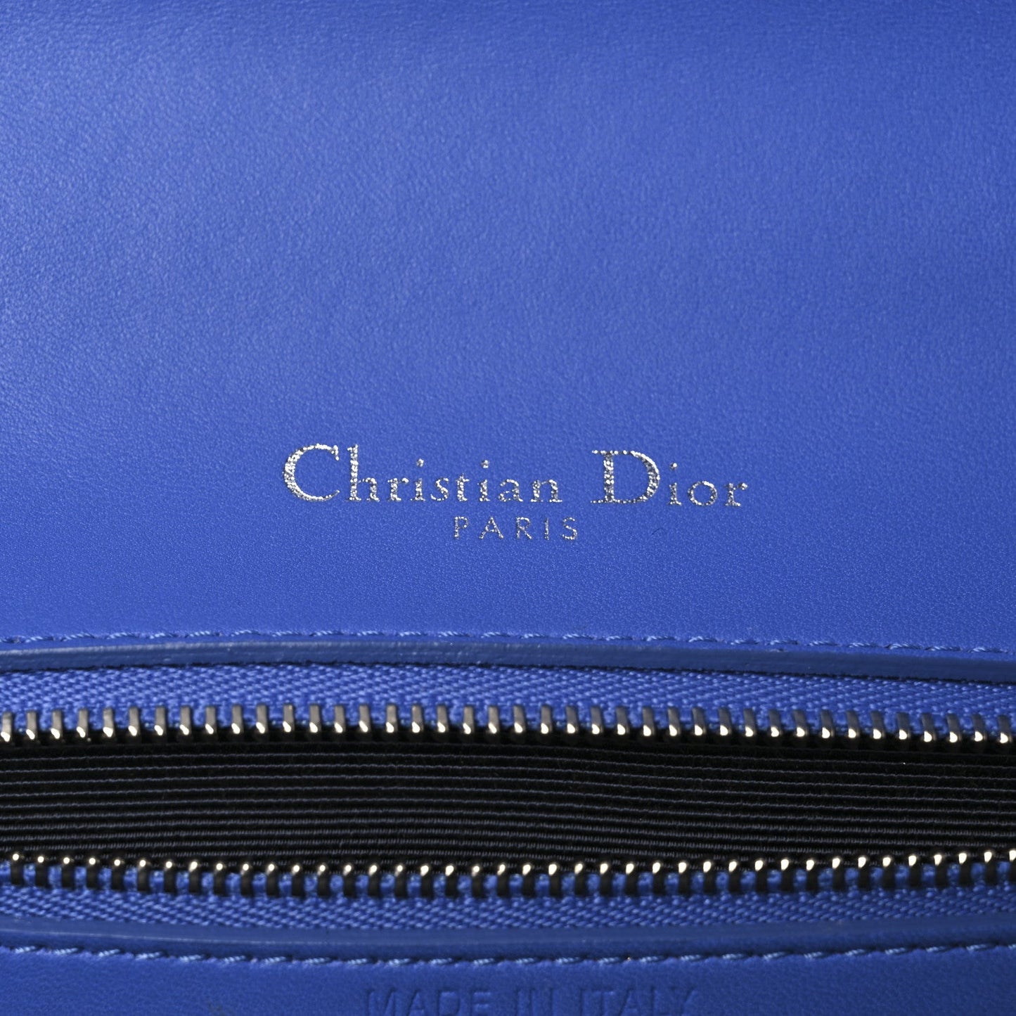 Smooth Calfskin Medium Diorama Flap Bag Blue