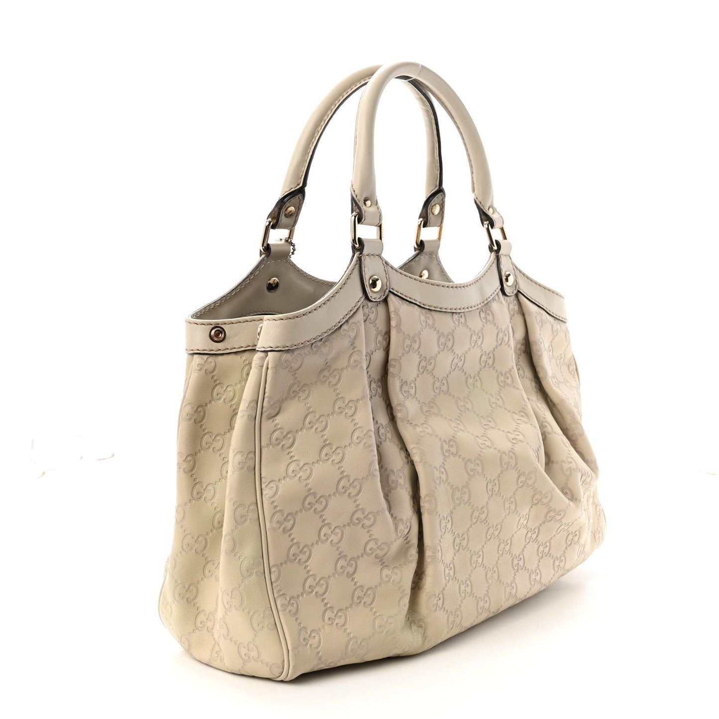 Guccissima Medium Sukey Tote Mystic White
