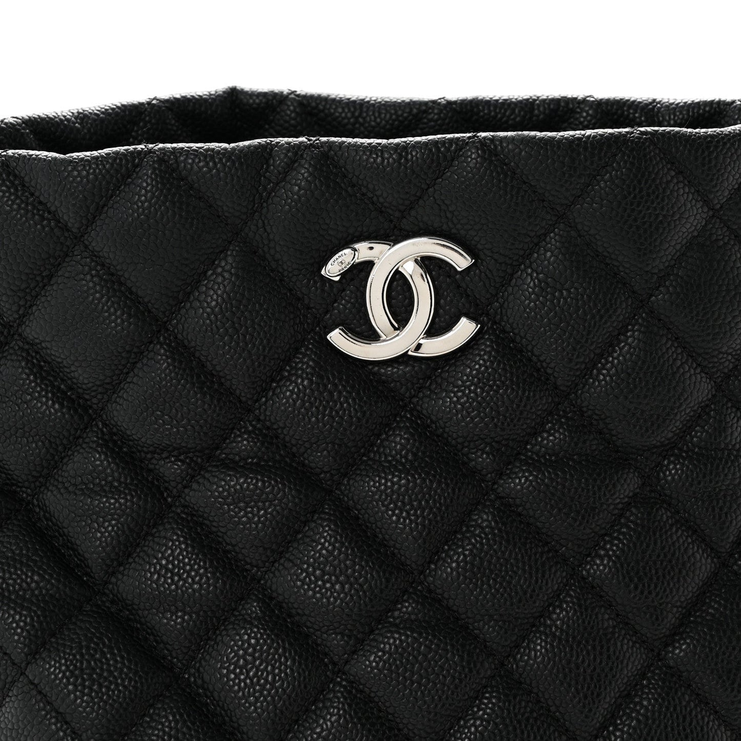 Caviar Quilted Easy Zip Tote Black