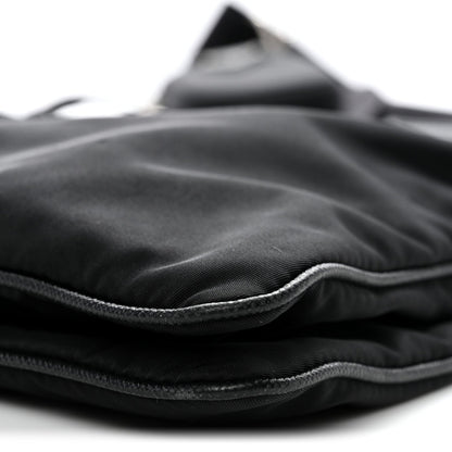 Re-Nylon Saffiano Re-Edition 2000 Double Zip Crossbody Bag Black