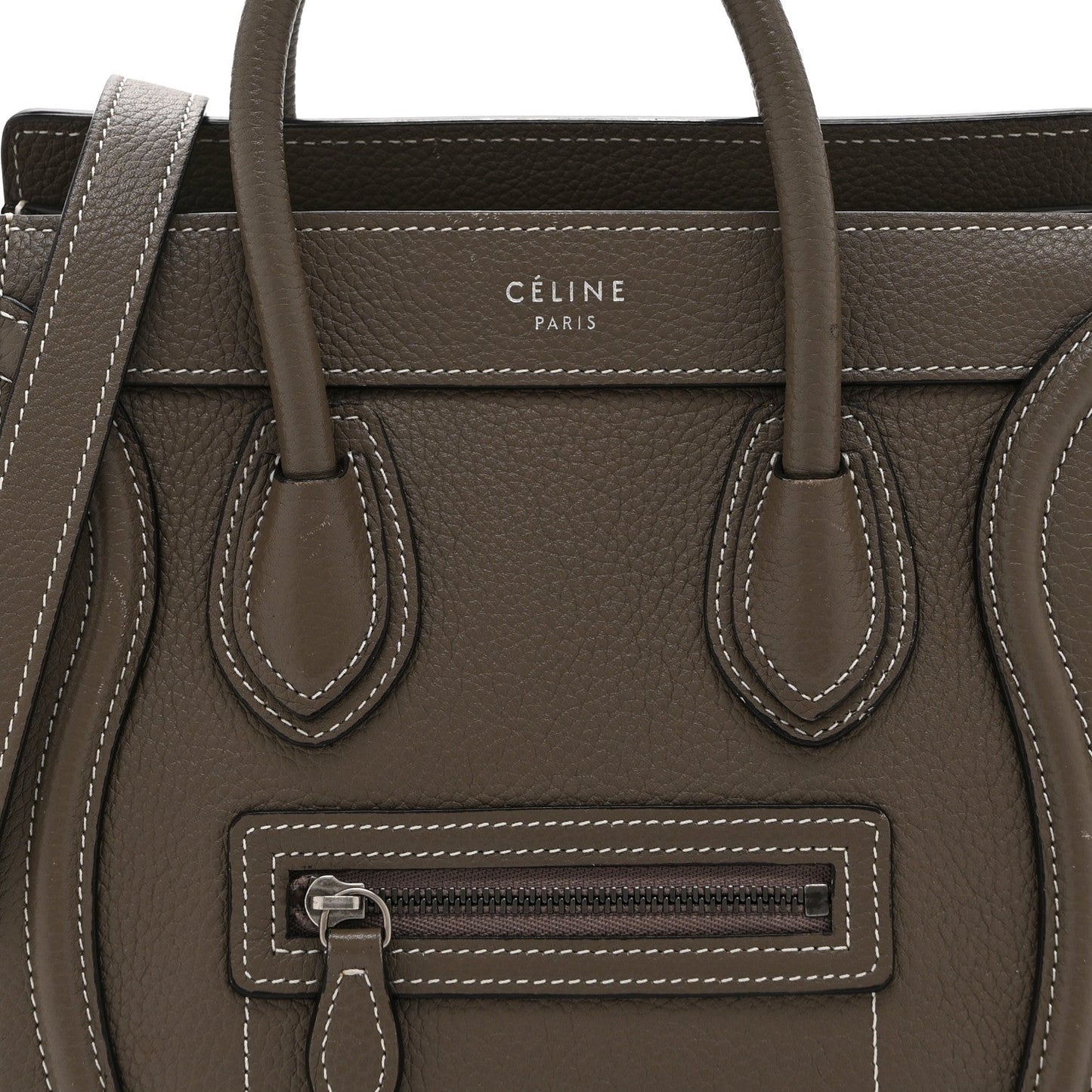 Drummed Calfskin Nano Luggage Souris