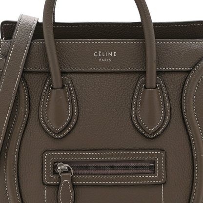 Drummed Calfskin Nano Luggage Souris
