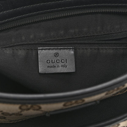 GG Monogram Web Flat Messenger Bag Black