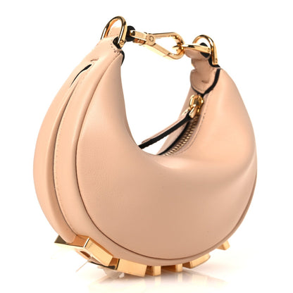 Vitello Grace Matte Nano Fendigraphy Hobo Charm Light Rose