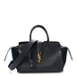 Calfskin Suede Small Monogram Downtown Cabas Navy Blue