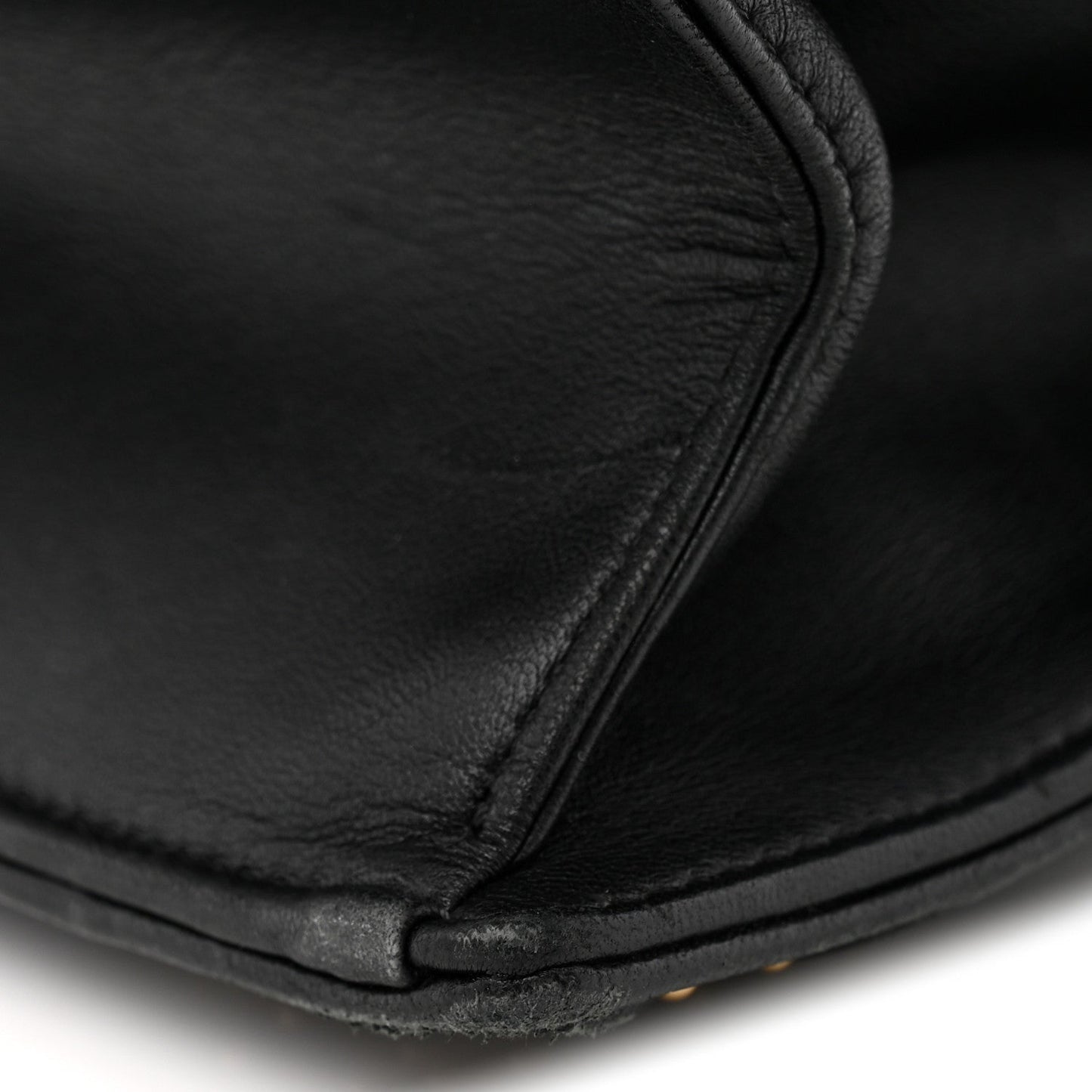 Lambskin Studded Medium Diorama Flap Bag Black