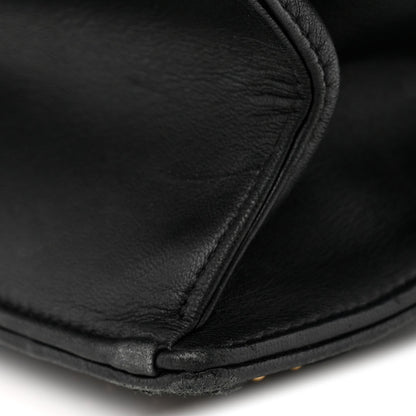 Lambskin Studded Medium Diorama Flap Bag Black