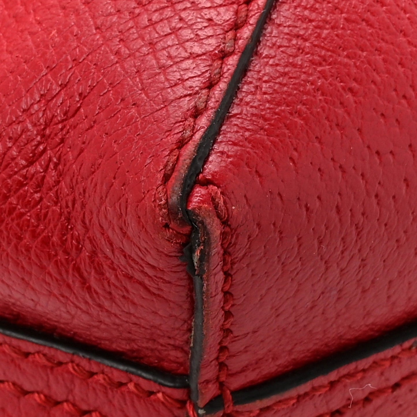 Canvas Calfskin Sylvie Stripe Logo Mens Tote Red White Blue