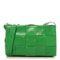 Paper Calfskin Maxi Intreccio Cassette Crossbody Bag Parakeet